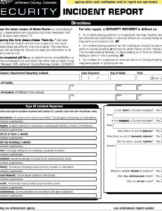 Top Editable Physical Security Incident Report Template Pdf