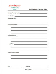 Top  Medical Office Incident Report Template Xls