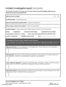 Top Printable Security Incident Investigation Report Template Excel