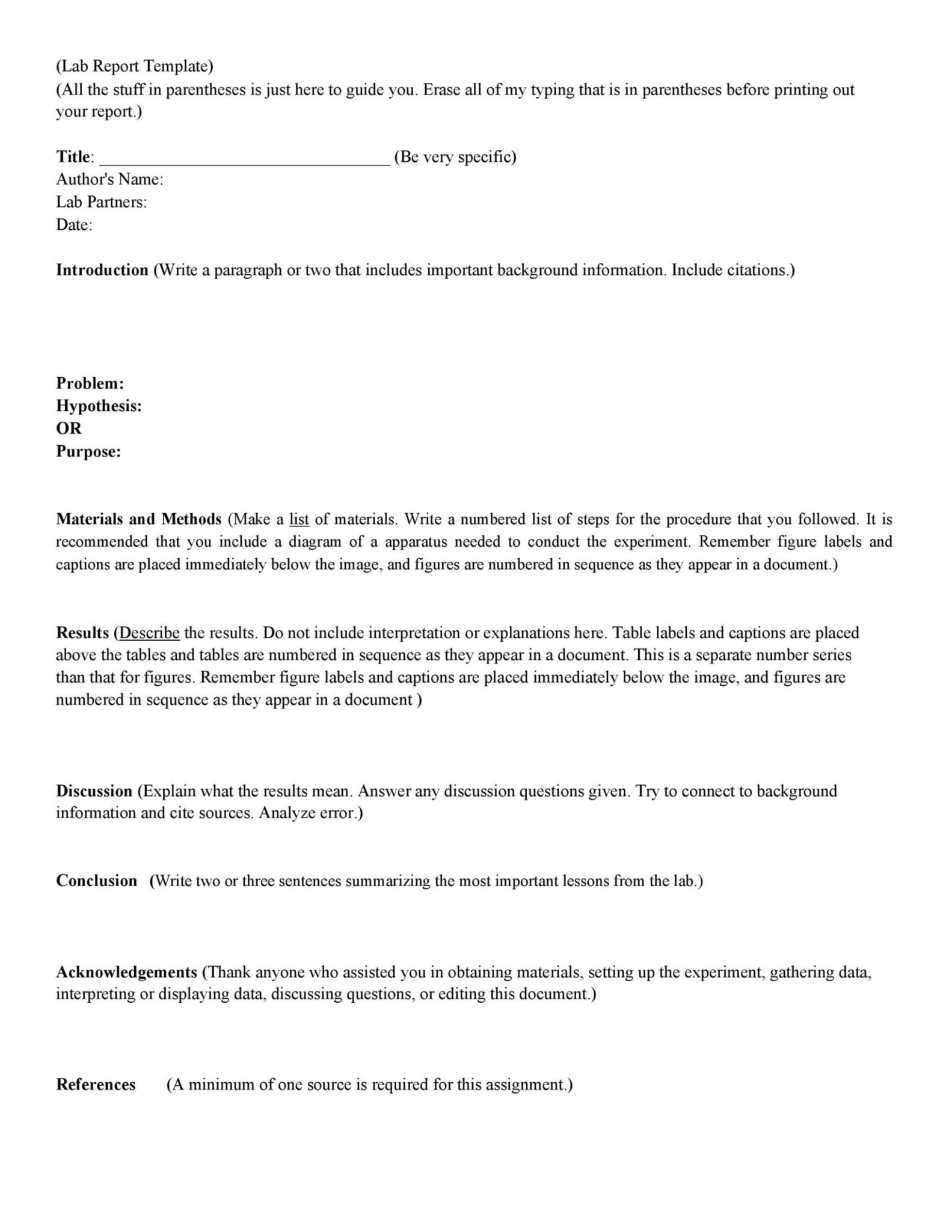 Top Scientific Method Lab Report Template XLS - Tacitproject