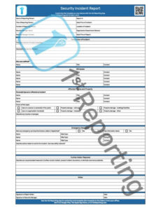 Top  Security Guard Incident Report Template Excel