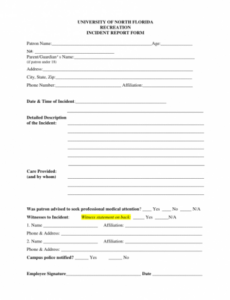 Top  Slip And Fall Incident Report Template Excel