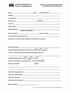 Top  Workers Compensation Incident Report Template Word