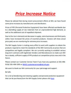 Best Hair Salon Price Increase Notice Template  Example