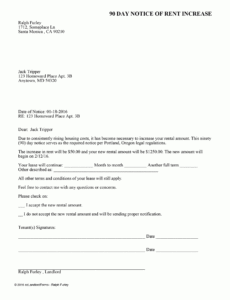 Best Rent Increase Notice California Template Pdf