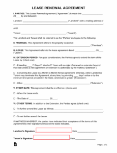 Chicago Lease Renewal Notice Template Excel