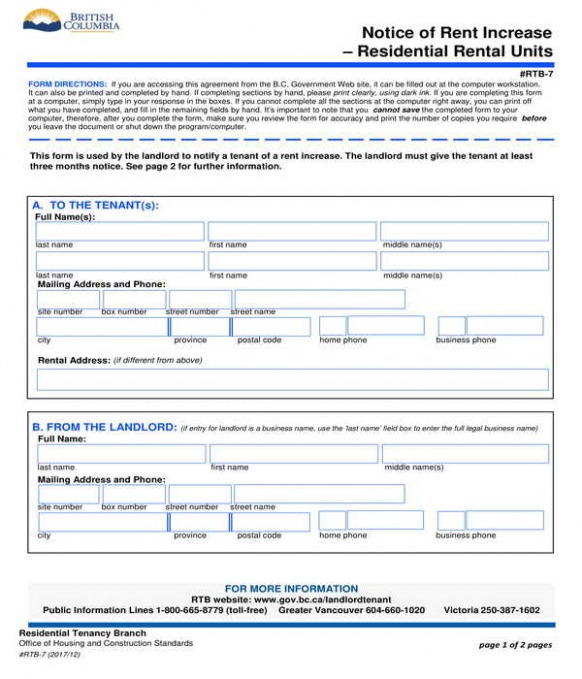 Costum Colorado Rent Increase Notice Template  Example