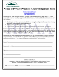 Costum Notice Of Privacy Practices For Protected Health Information Template Pdf