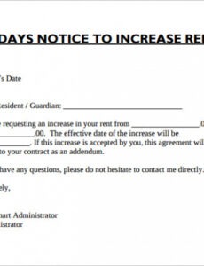 Costum Virginia Rent Increase Notice Template Word Sample