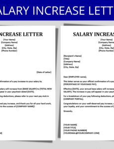 Editable Notice Of Bill Increase Template  Example