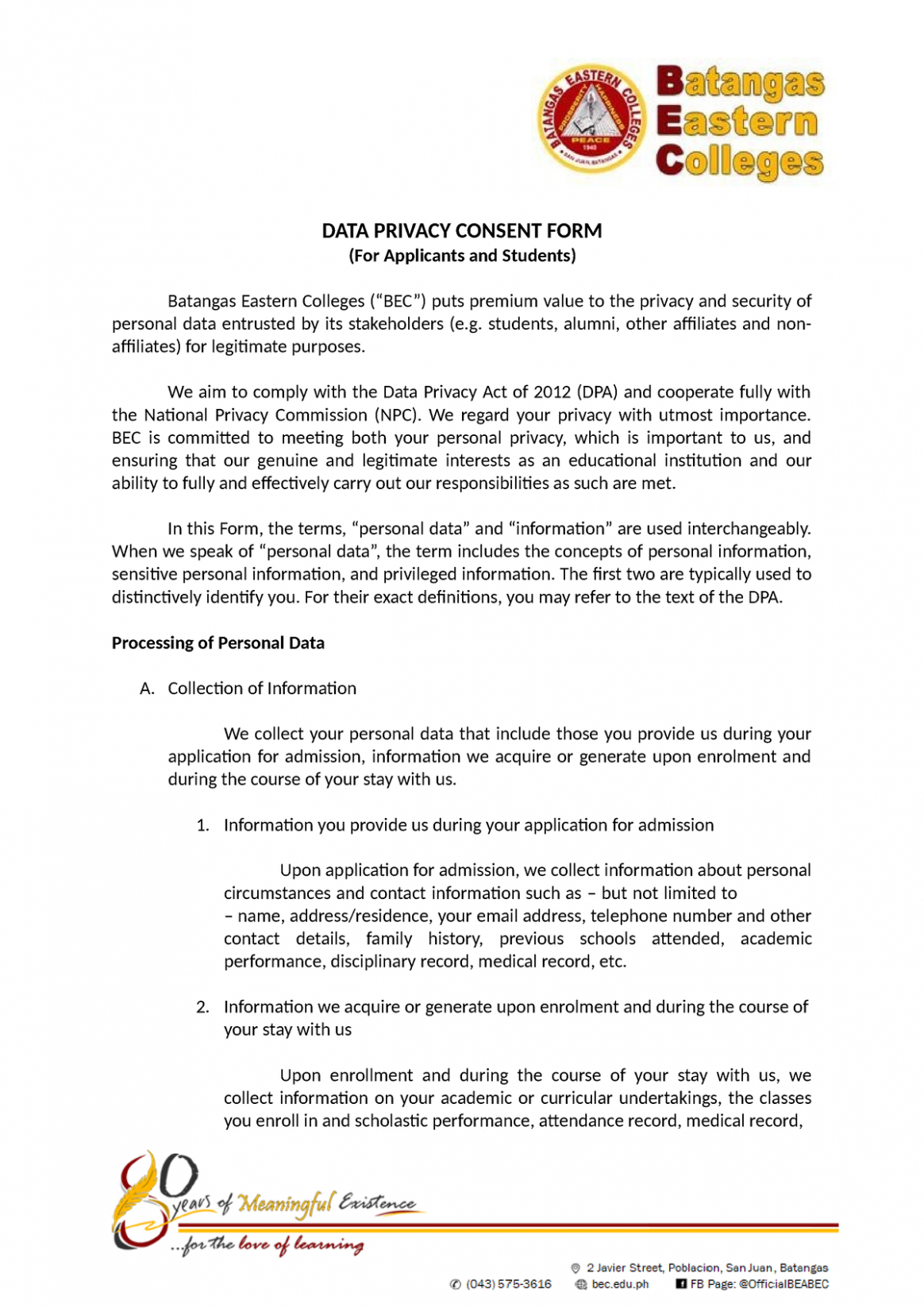 Editable Privacy Notice For Job Applicants Template Doc Example