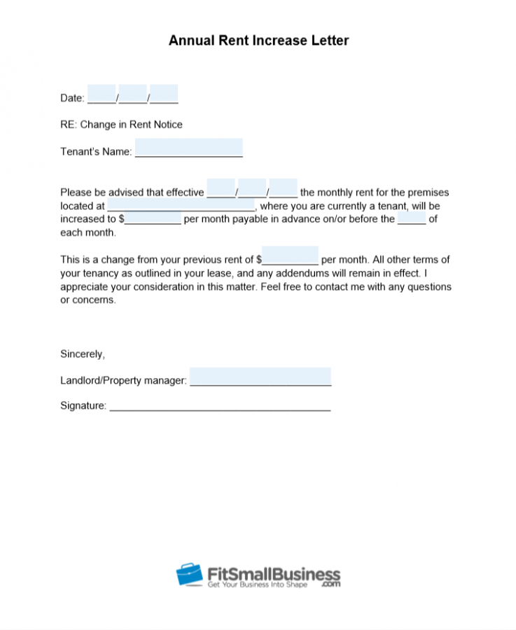 Editable Virginia Rent Increase Notice Template Doc Example