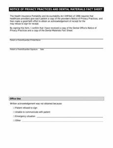 Free Pharmacy Notice Of Privacy Practices Template Word Sample