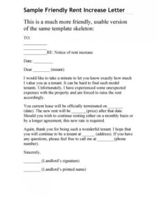 Free Rent Increase Notice Texas Template Doc Sample