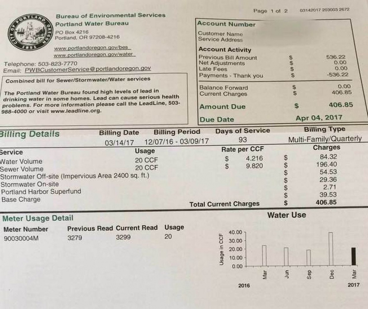 Notice Of Water Bill Increase Template Excel Sample