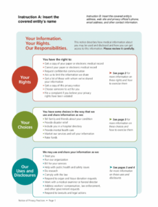 Printable Notice Of Privacy Practices For Protected Health Information Template  Sample