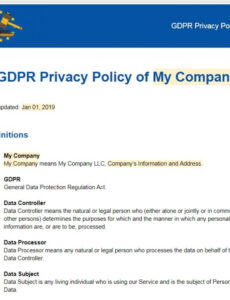 Professional Bank Privacy Notice Template Excel Example