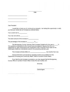 Professional Colorado Rent Increase Notice Template Word Example