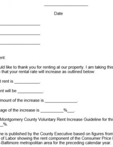 Virginia Rent Increase Notice Template Pdf Example