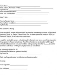 Best 30 Day Move Out Notice Letter Template Doc Sample