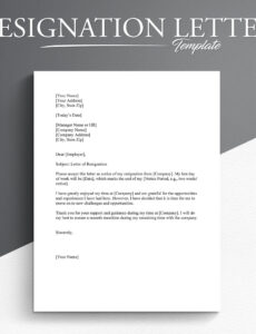 Best Two Week Notice Resignation Letter Template Doc Sample