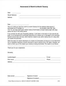 Costum Notice Of Non Renewal Of Lease Florida Template Word Example