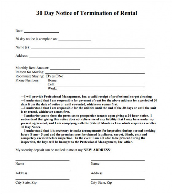 Editable 30 Day Notice To Transfer Apartments Letter Template Pdf