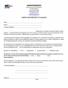 Editable Notice To Vacate Apartment Template Pdf Sample