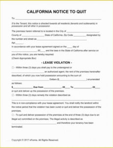 Free 30 Day Eviction Notice Template Pdf Example