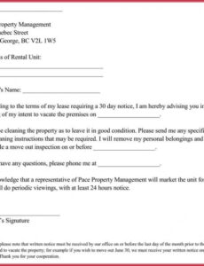 Free 30 Day Move Out Notice Template Pdf Example
