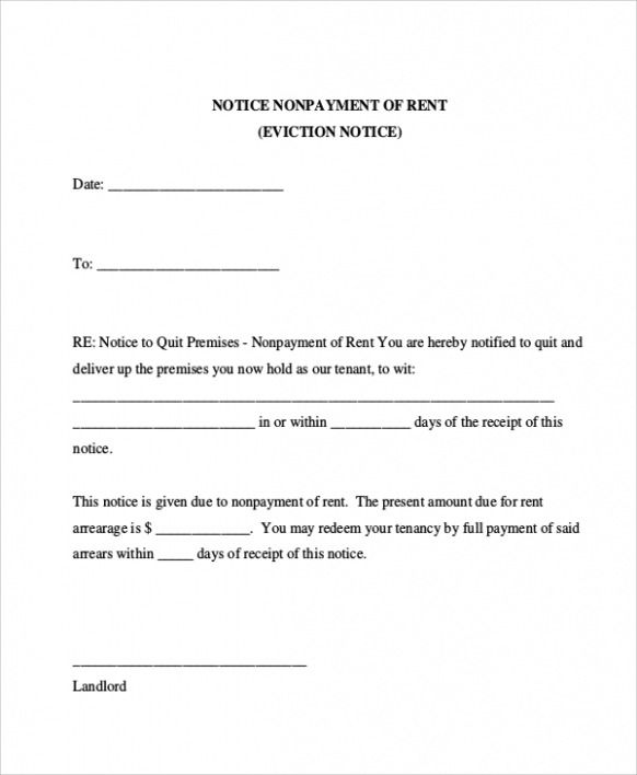 Printable 30 Day Notice To Landlord Template Excel