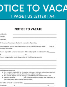 Printable Notice To Landlord Of Moving Out Template Doc