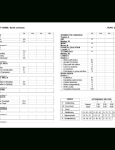 10  Summer School Progress Report Template Excel