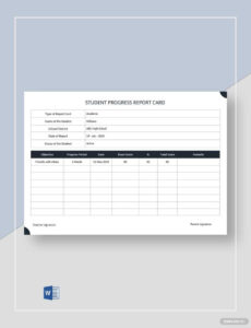 6 Editable High School Progress Report Template Doc