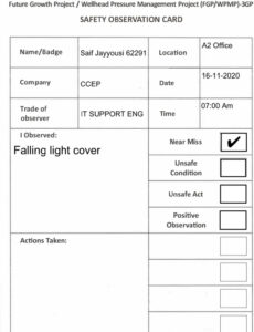 6 Editable Safety Observation Report Template Word