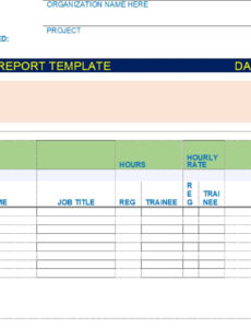 6  Warehouse Daily Activity Report Template Word