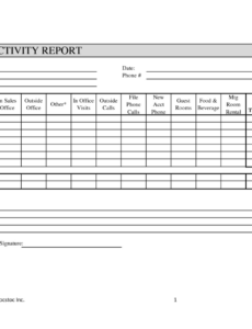 7 Editable Sales Rep Daily Activity Report Template Docs