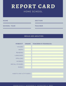 Best Printable Homeschool Progress Report Template Excel