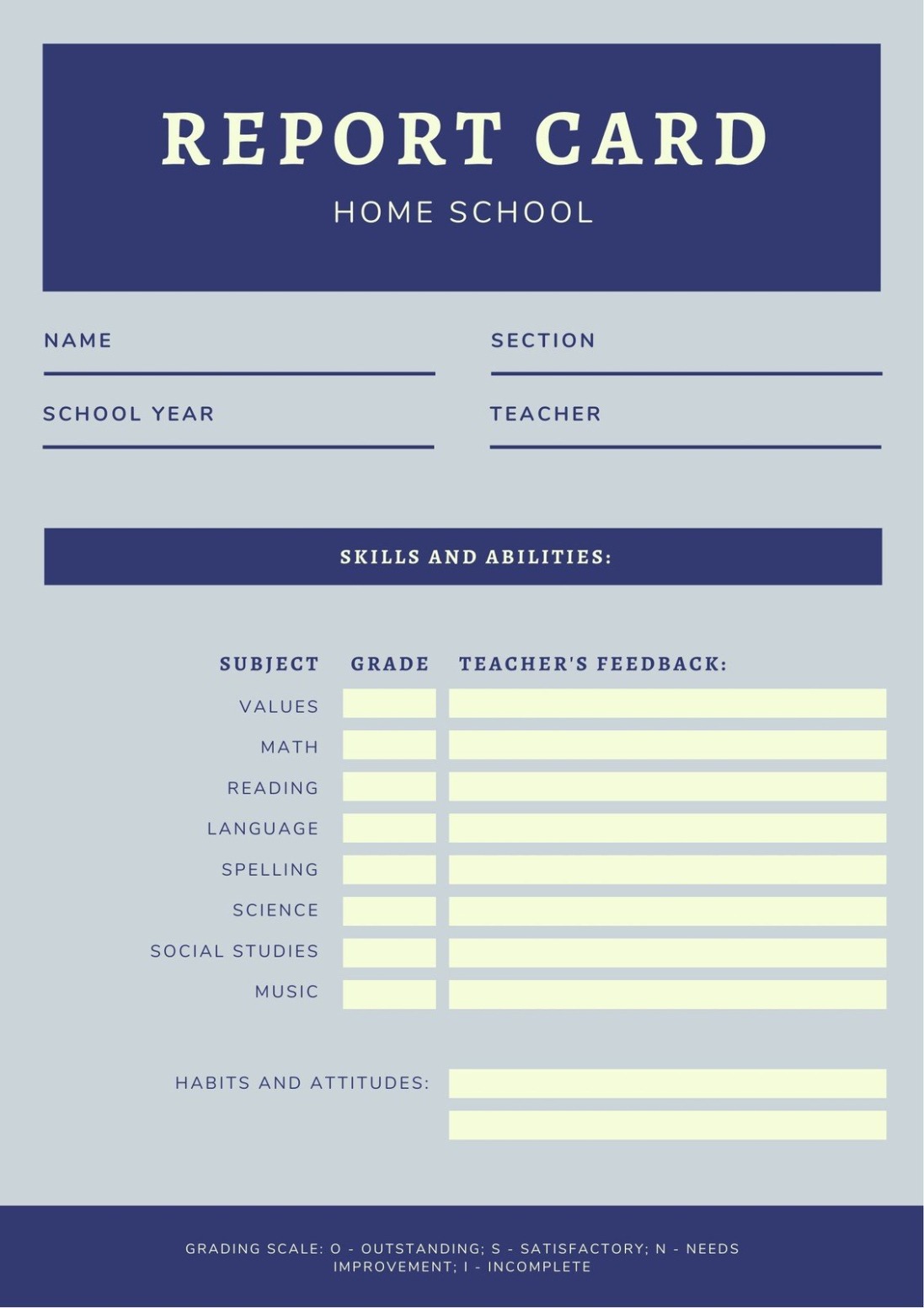 Best Printable Homeschool Progress Report Template Excel