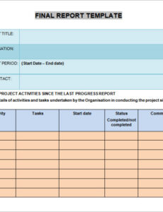 Best Printable Summer School Progress Report Template Excel