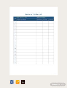 Best  Warehouse Daily Activity Report Template Excel