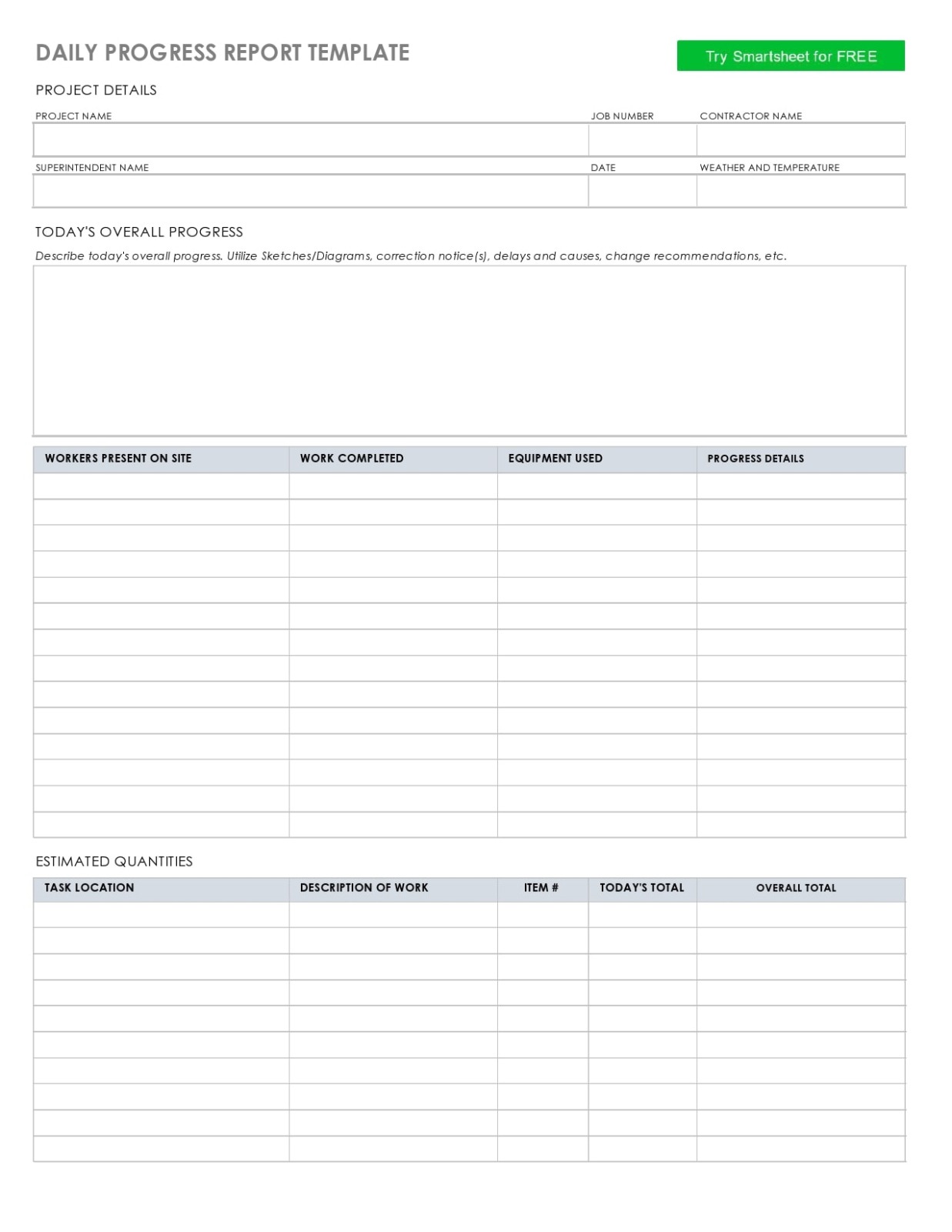 Top Printable Weekly Job Progress Report Template Docs