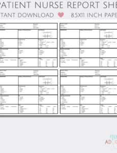 6  Nursing Handover Report Template Pdf