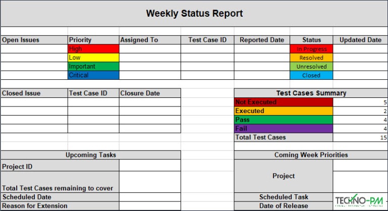 6  Software Testing Progress Report Template Docx