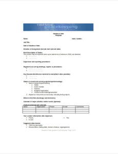 9 Printable Employee Handover Report Template Docs