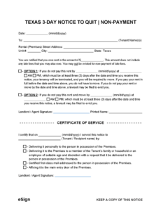 Custom 3 Day Notice To Vacate Template Pdf