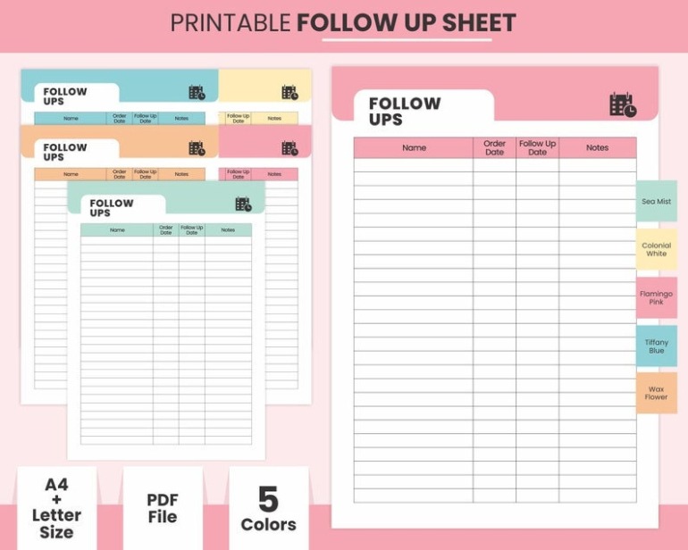 Customer Follow Up Report Template Sample