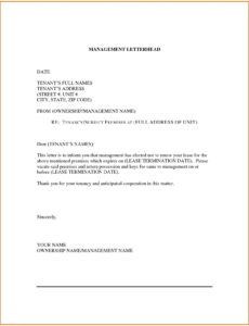 Free Editable Notice Of Nonrenewal Of Lease Template Doc