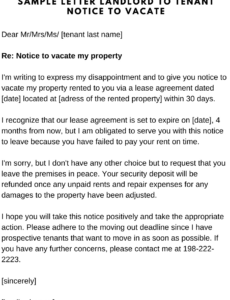 Free Editable Notice Of Vacating Apartment Template