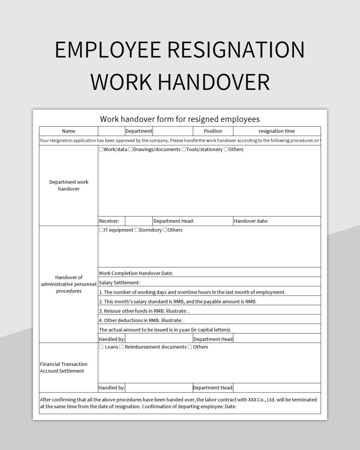 Free  Shift Handover Report Template Word